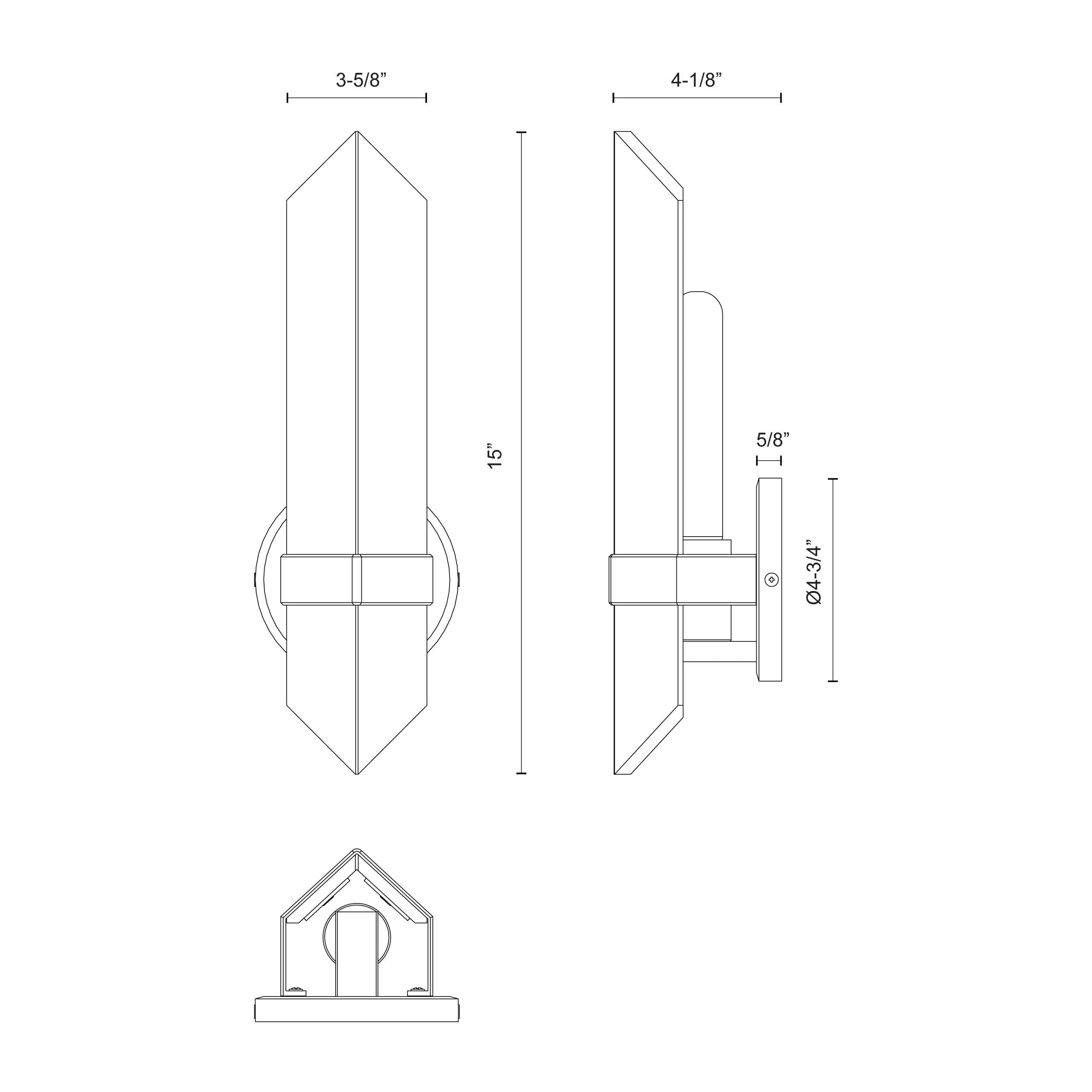 Valencia 5-in Steel Vanity Light