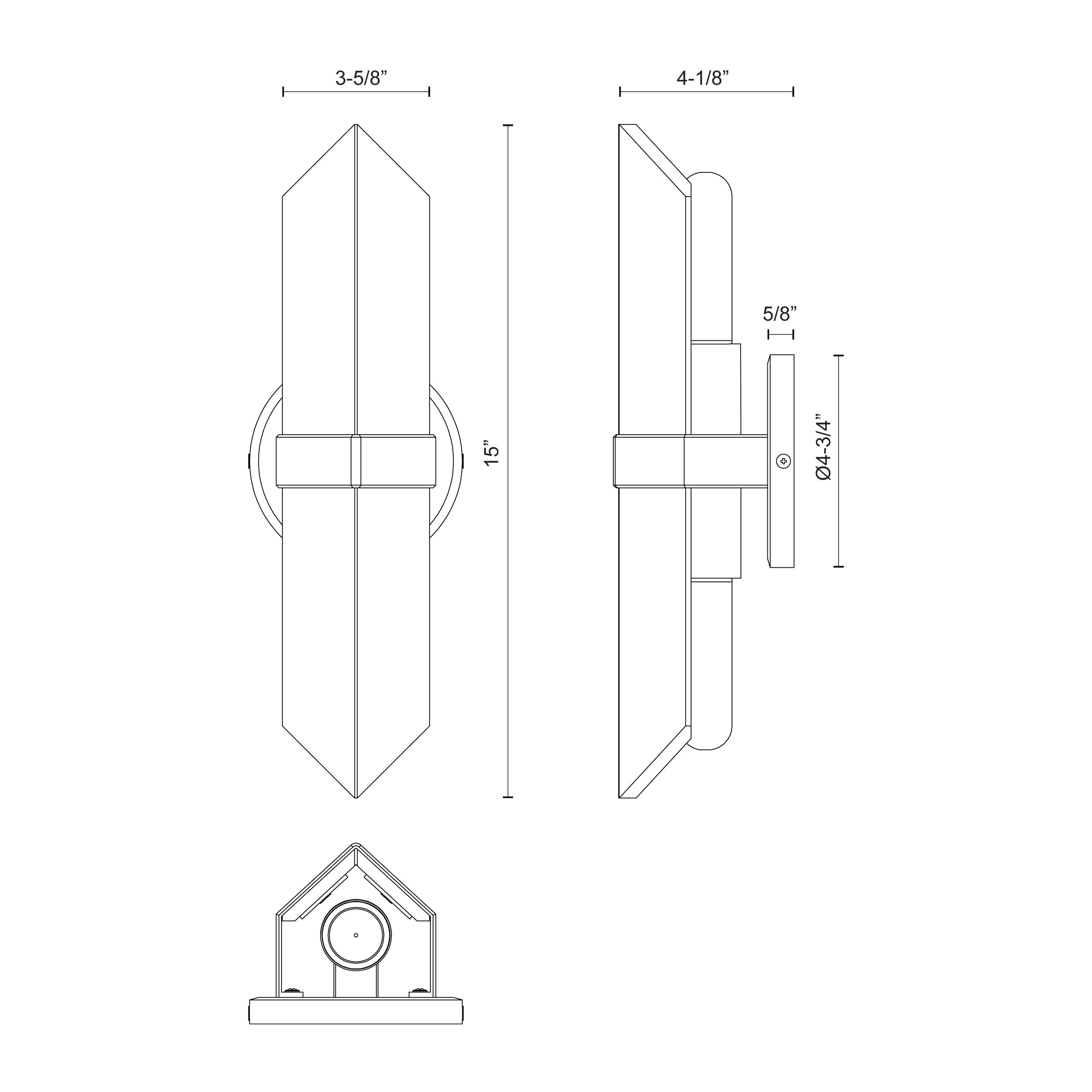 Valencia 15-in Steel Vanity Light