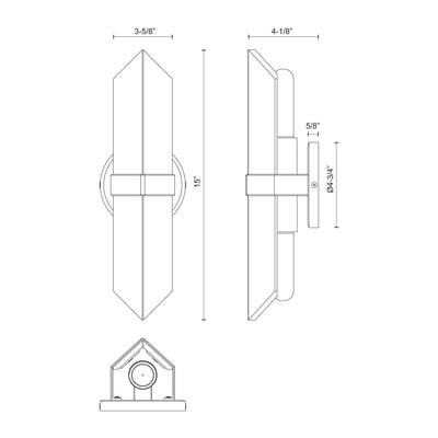 Valencia 15-in Steel Vanity Light