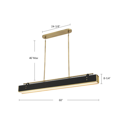 Valise 60-in Steel Pendant
