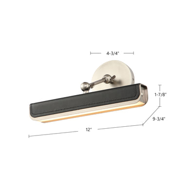 Valise Picture 12-in Steel Brass Leather Picture Light