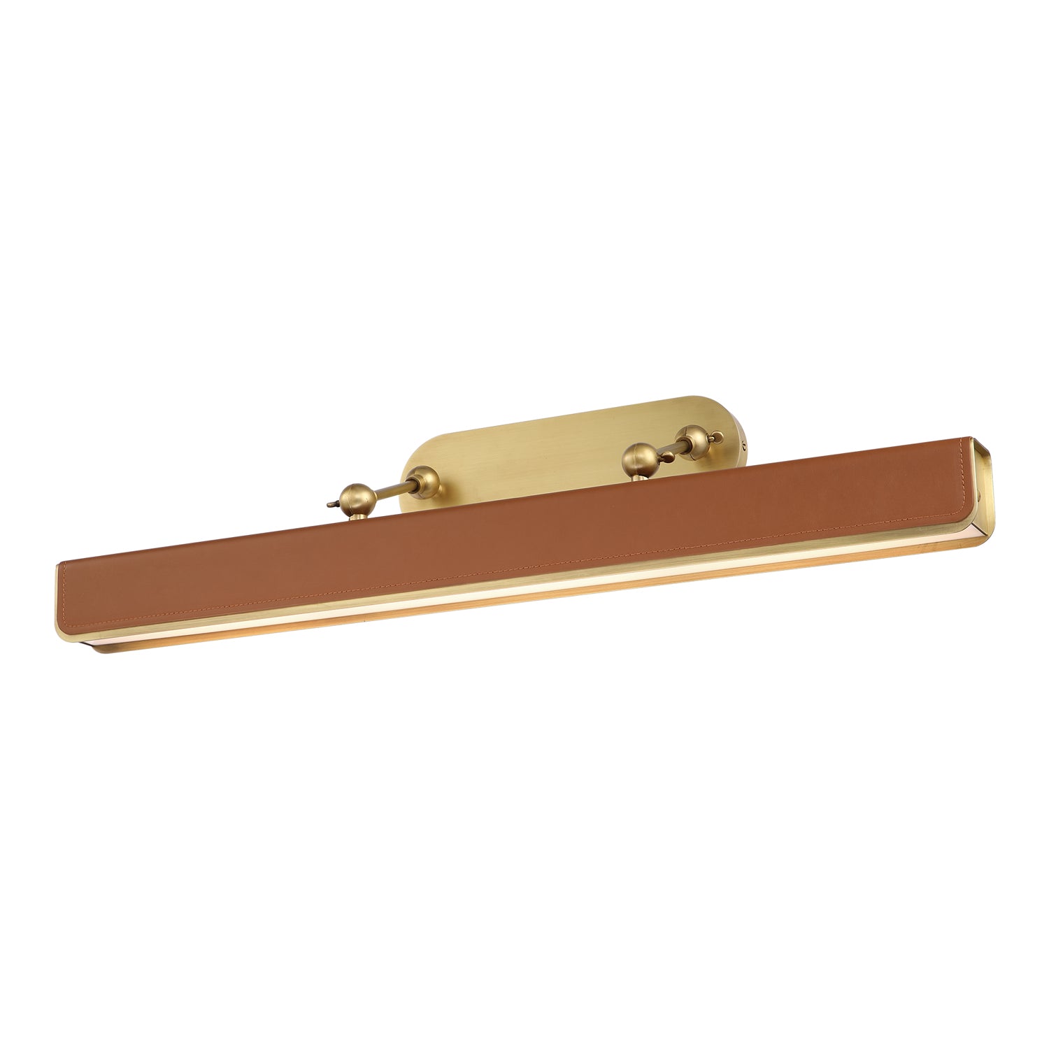 Valise Picture 32-in Steel Brass Leather Picture Light