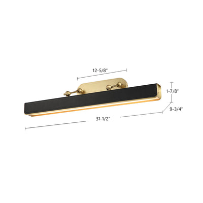 Valise Picture 32-in Steel Brass Leather Picture Light