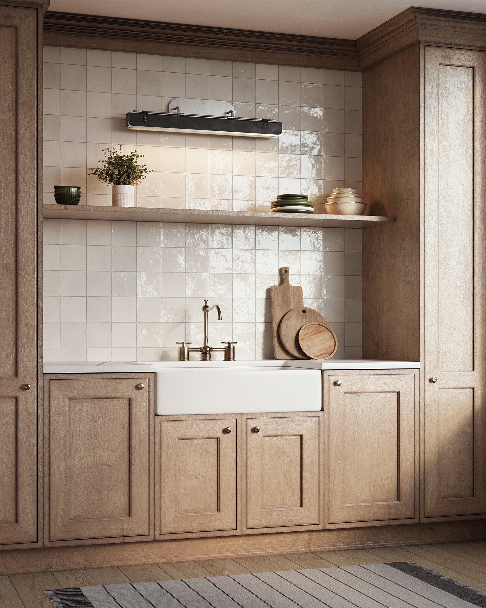 Valise 32-in Steel Vanity Light