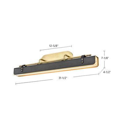 Valise 32-in Steel Vanity Light