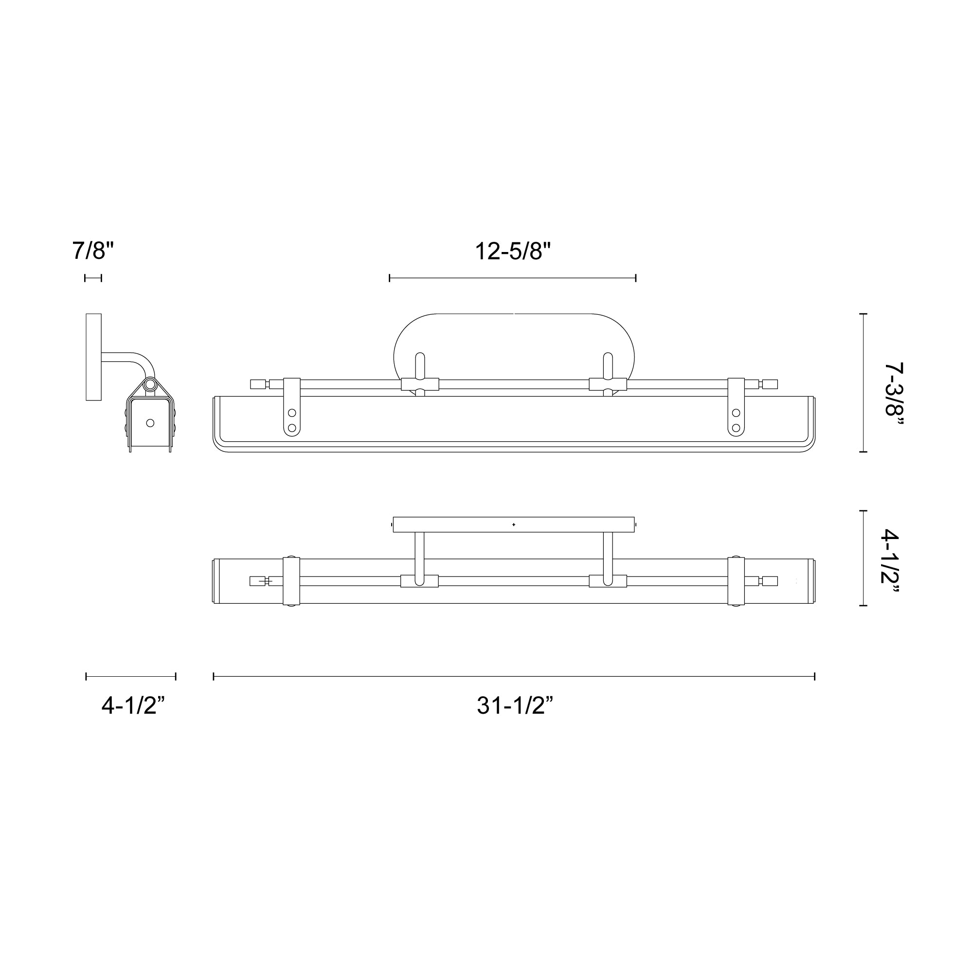Valise 32-in Steel Vanity Light