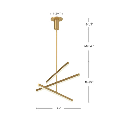 Vega 45-in Aluminum Chandelier