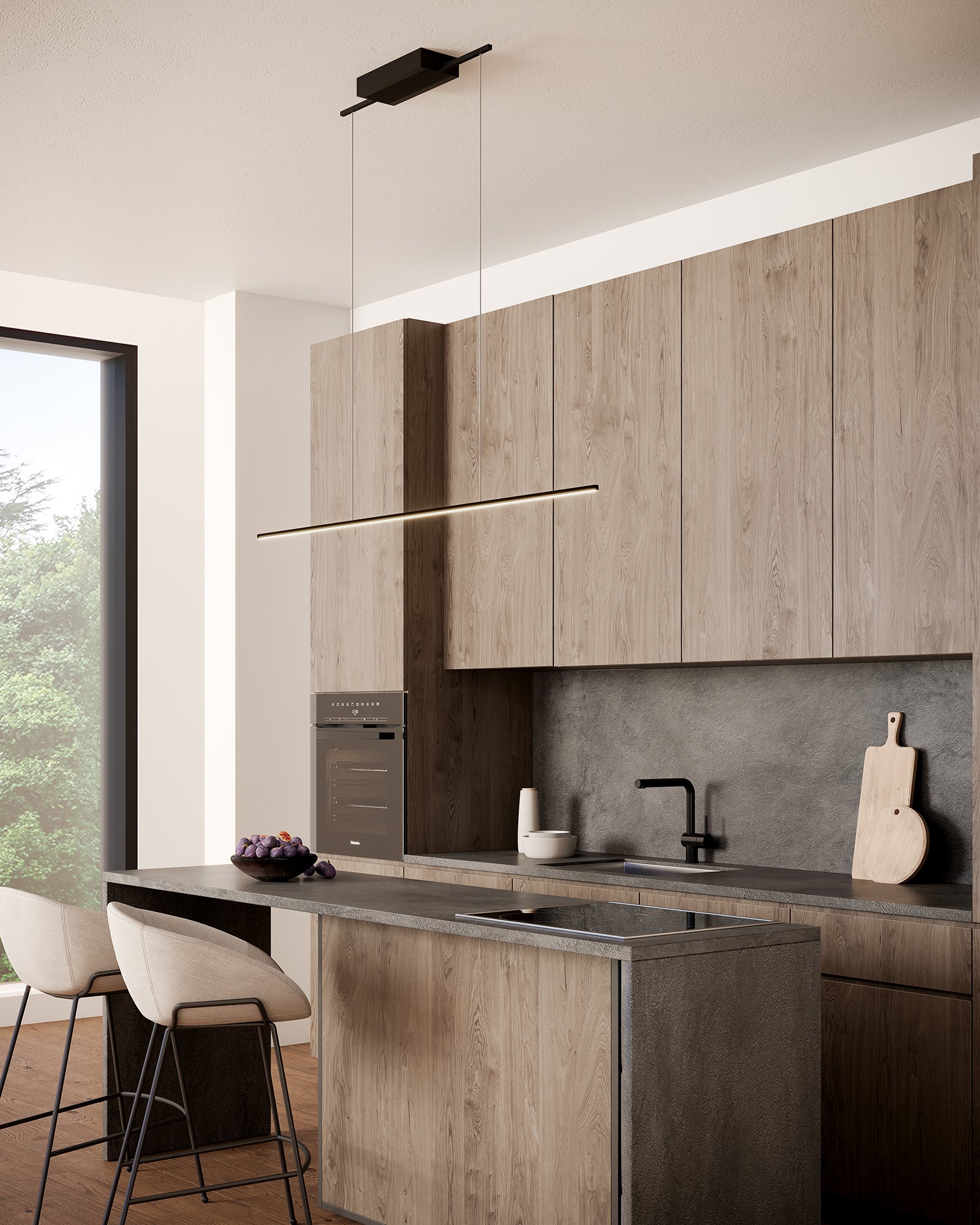 Vega Minor 60-in Aluminum Linear Pendant