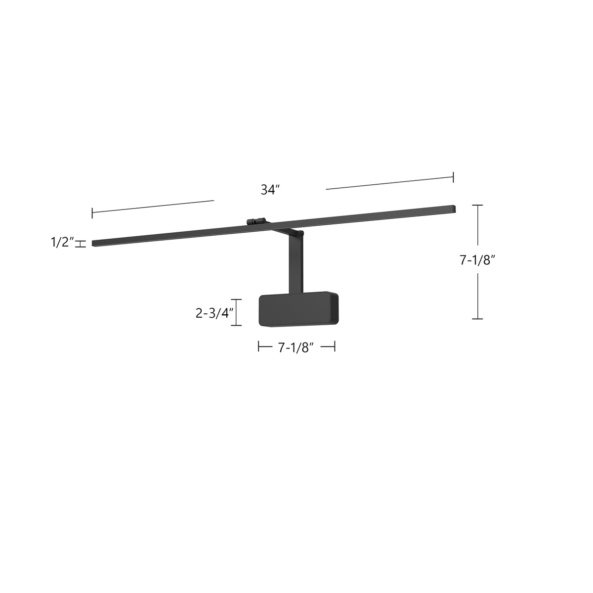 Vega Minor Picture 34-in Aluminum Acrylic Picture Light