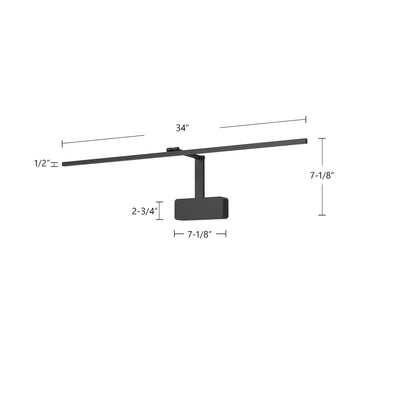 Vega Minor Picture 34-in Aluminum Acrylic Picture Light