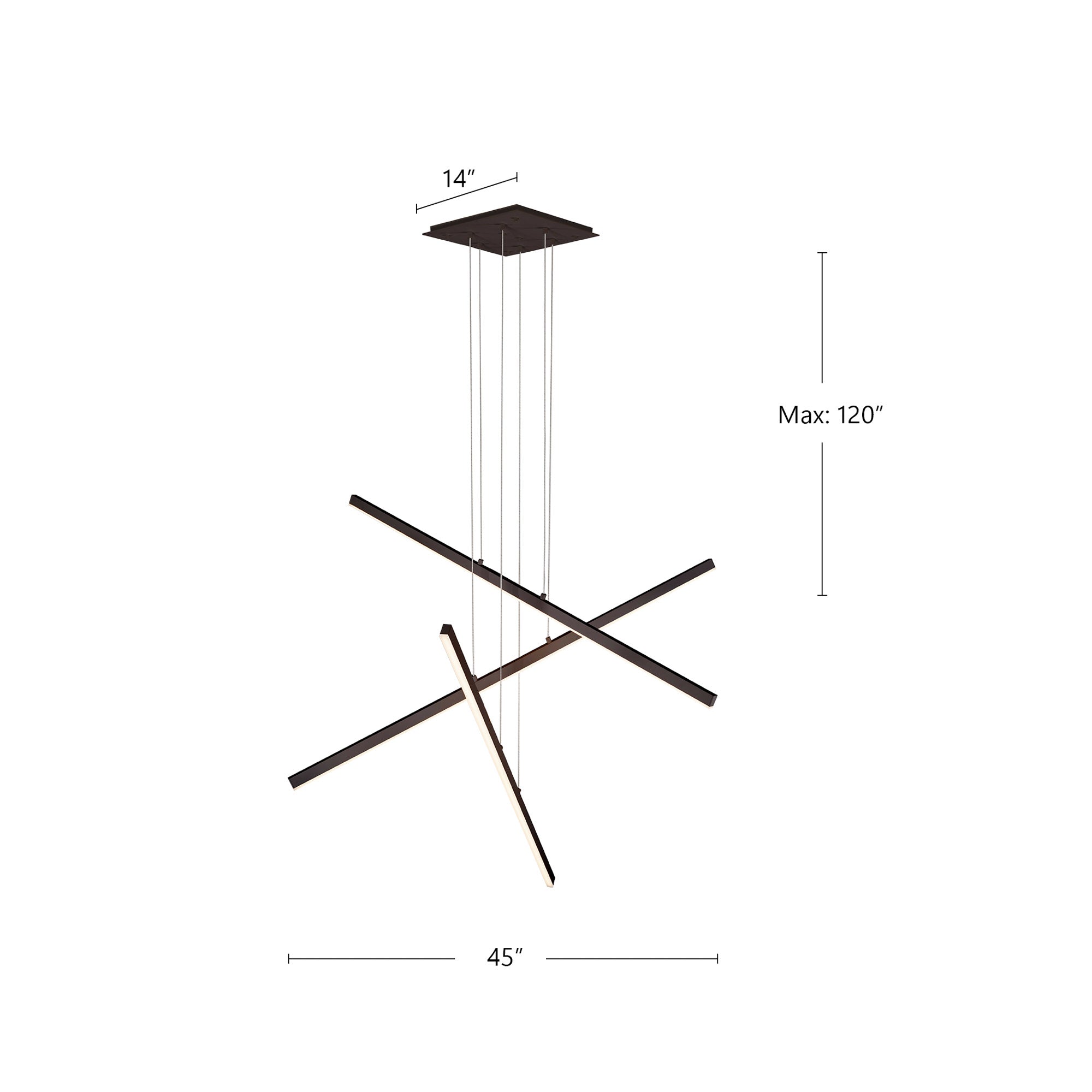 Vega 3 Head Aluminum Multi Pendant
