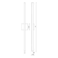 Vega 36-in Aluminum Acrylic Wall Sconce