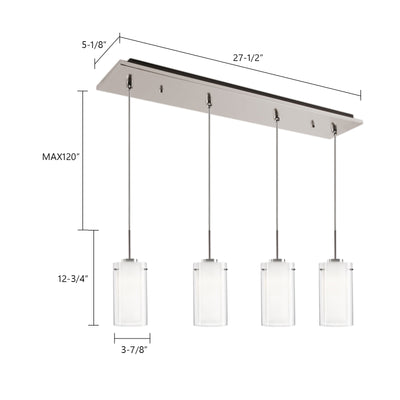 Verona 25-in 4-Light LED Multi Pendant