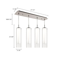 Verona 25-in 4-Light Dimmable LED Multi Pendant