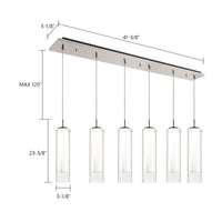 Verona 42-in 6-Light Dimmable LED Multi Pendant