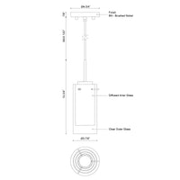 Verona 12-in Steel Pendant