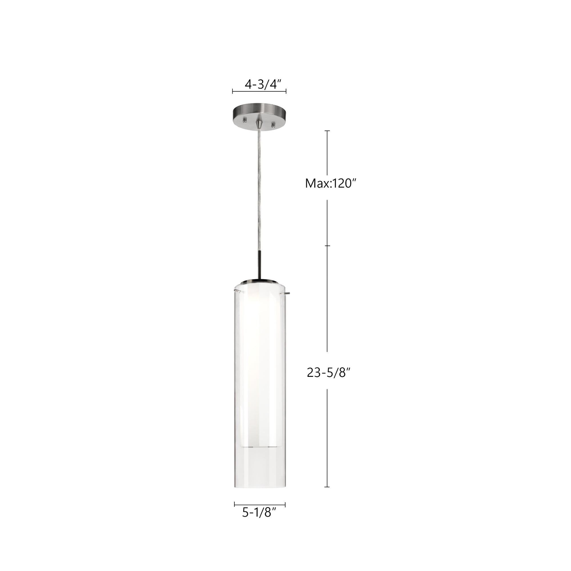 Verona 23-in Steel Pendant