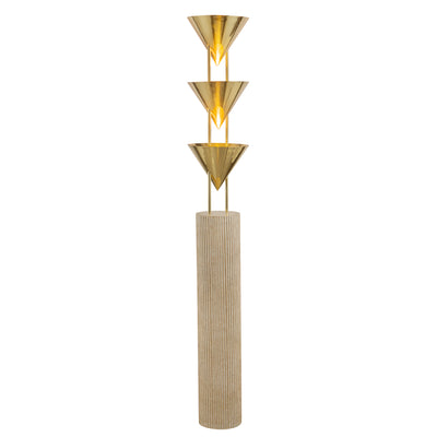 Versus 67-in Brass Floor Lamp