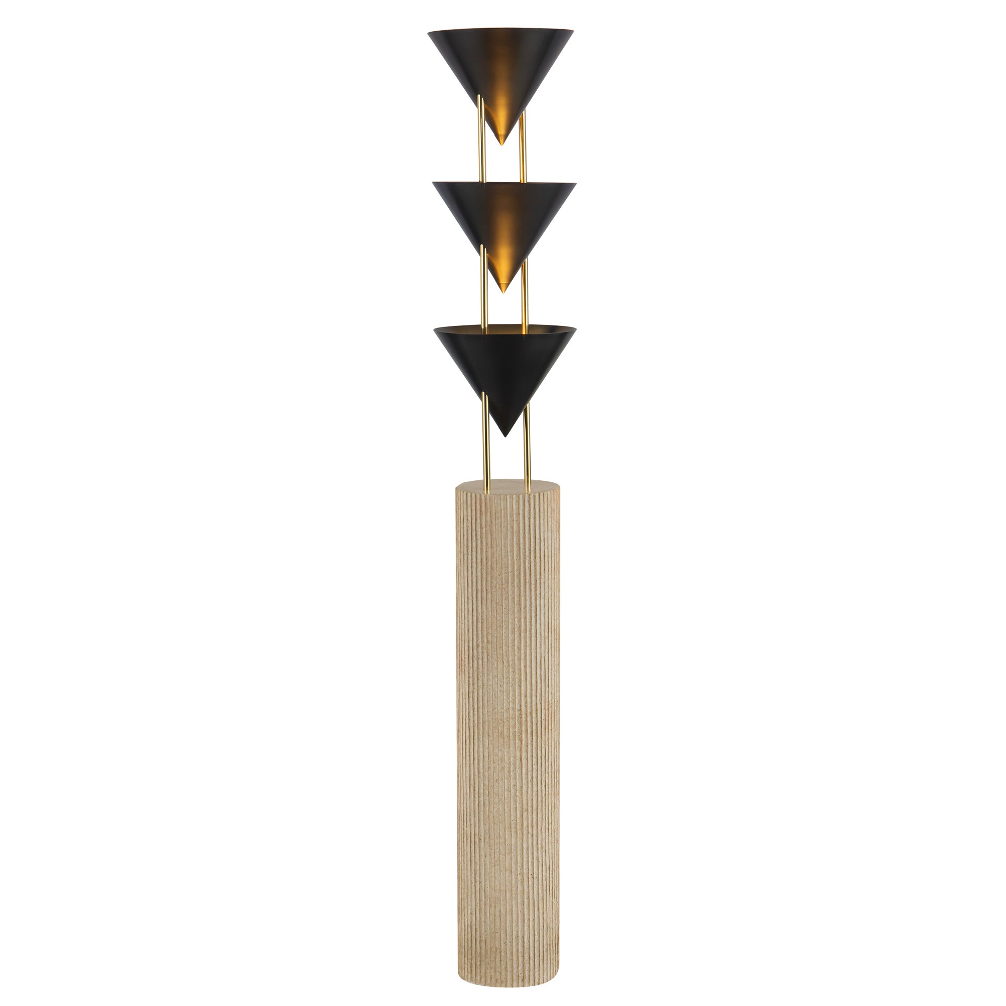 Versus 67-in Brass Floor Lamp