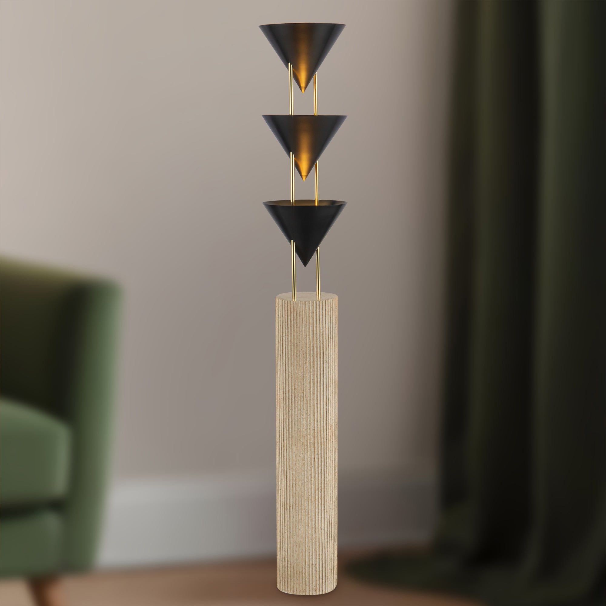 Versus 67-in Brass Floor Lamp