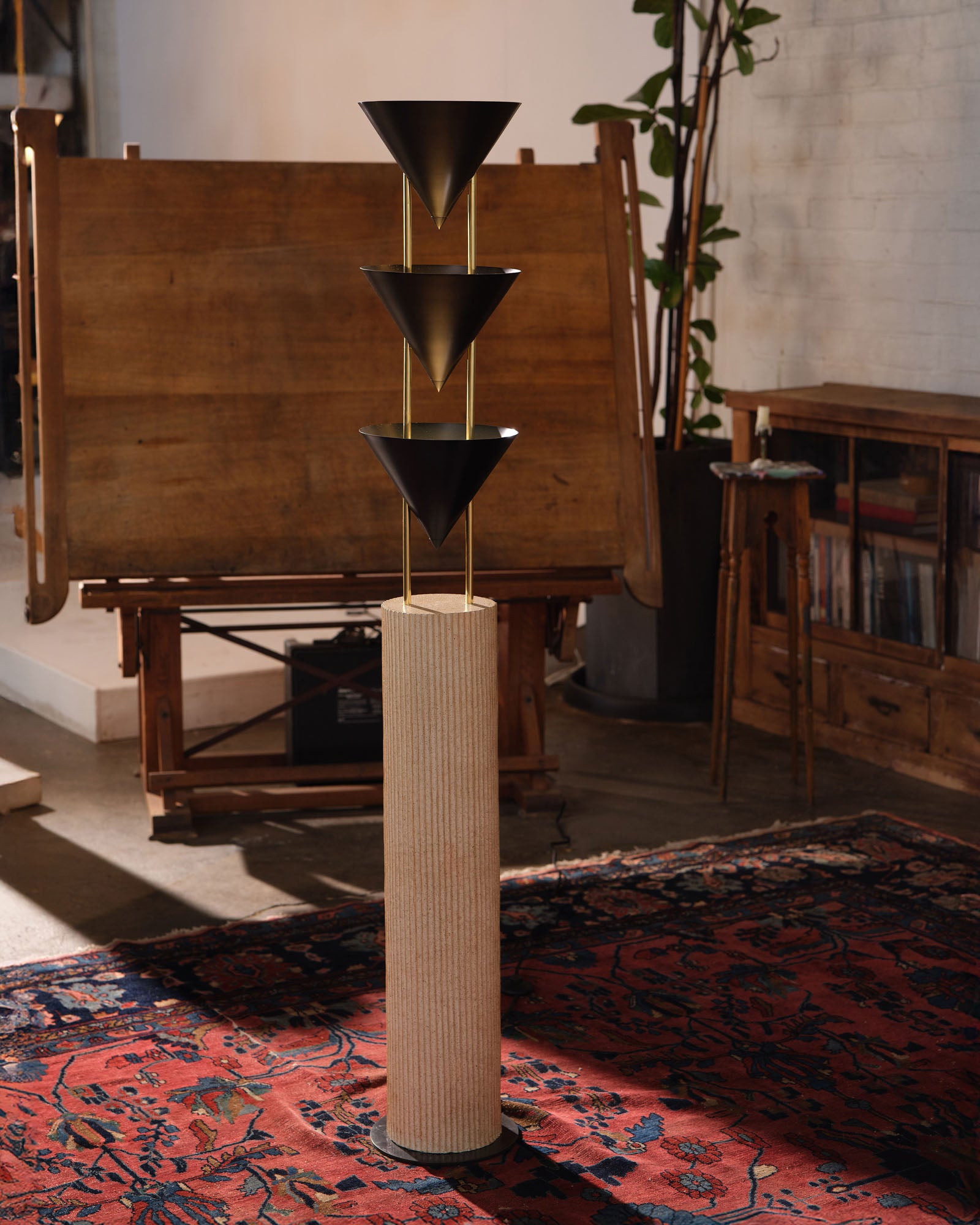 Versus 67-in Brass Floor Lamp