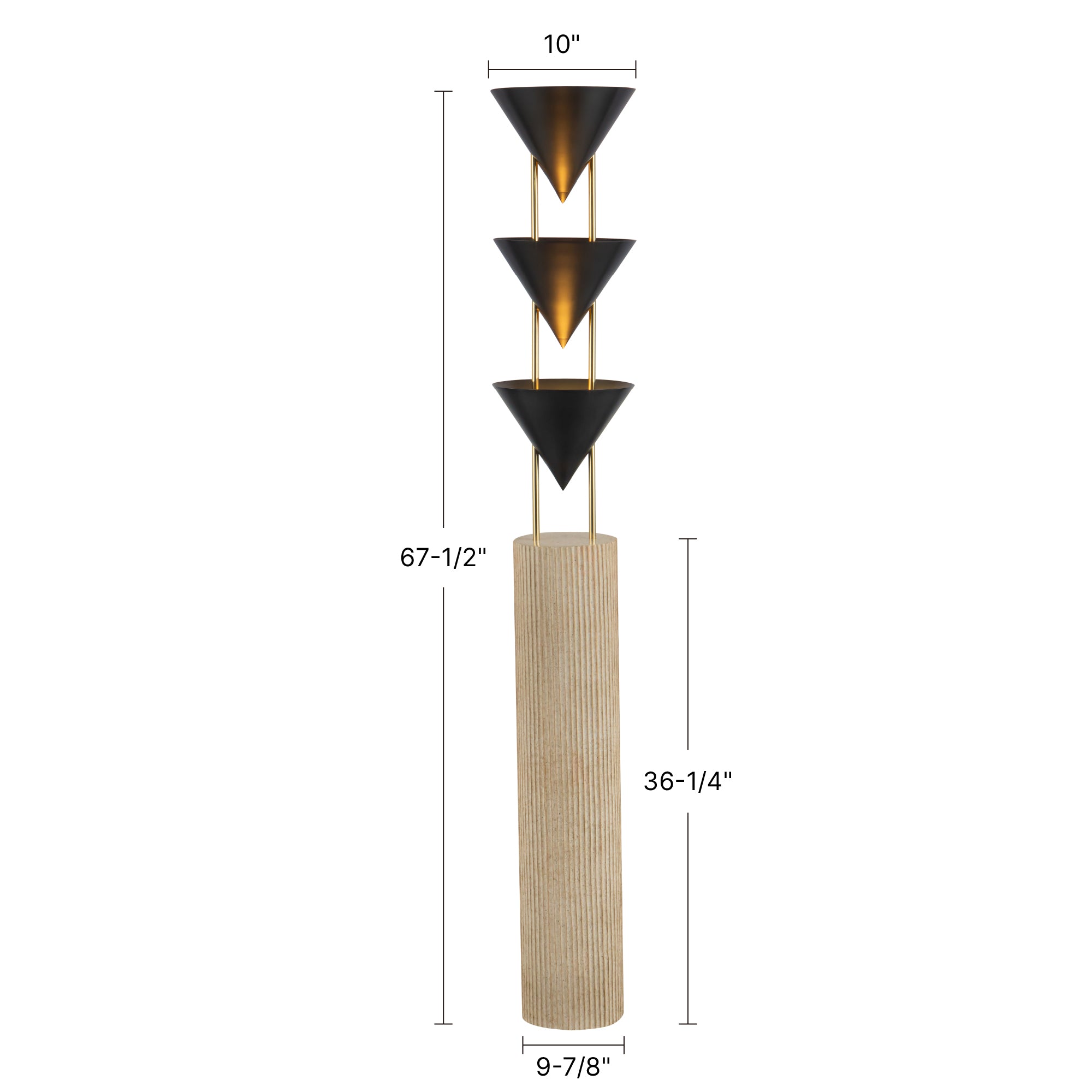 Versus 67-in Brass Floor Lamp