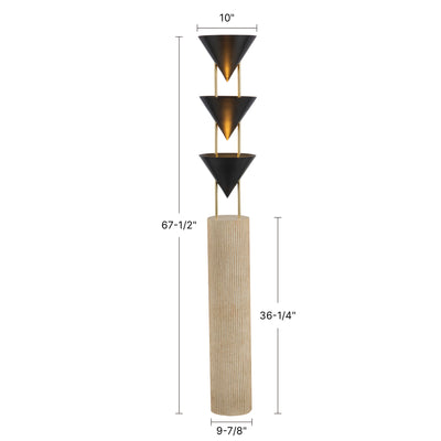 Versus 67-in Brass Floor Lamp