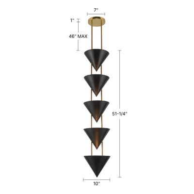 Versus 48-in Brass Pendant