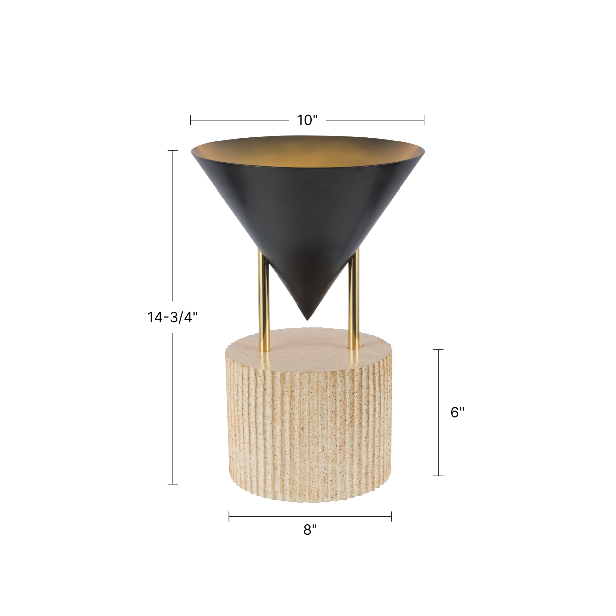 Versus 15-in Brass Table Lamp