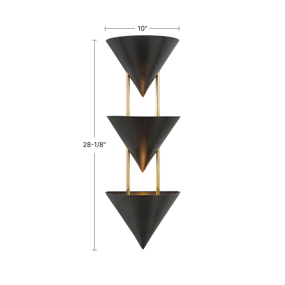 Versus 28-in Brass Wall Sconce