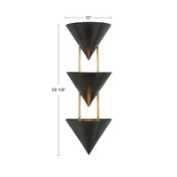 Versus 28-in Brass Wall Sconce