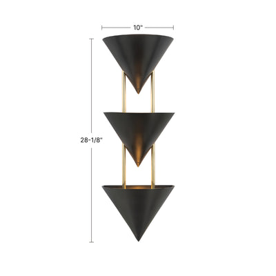 Versus 28-in Brass Wall Sconce