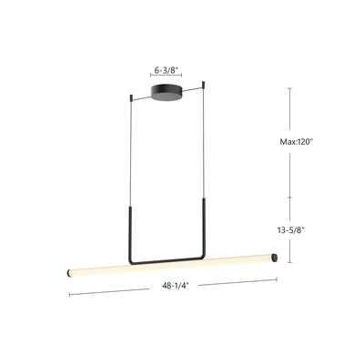 Vesper 48-in Aluminum Linear Pendant