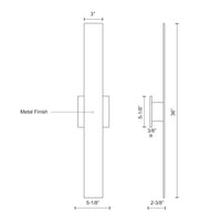 Vesta 36-in Aluminum Wall Light
