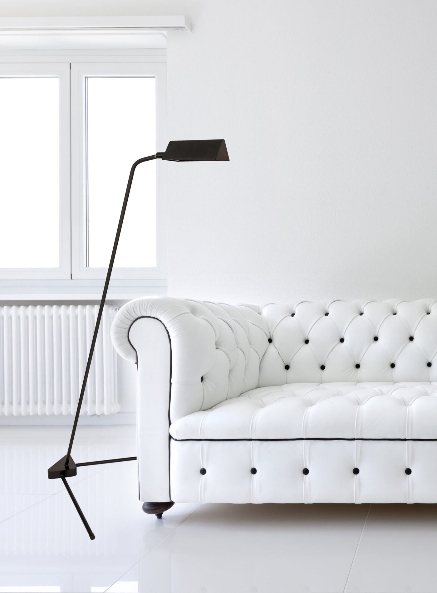 48-inch Victory Black Floor Lamp