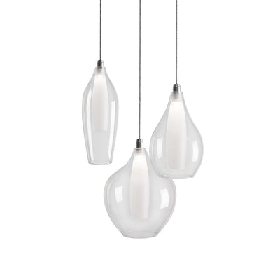 Victoria 3 Head Aluminum Multi Pendant