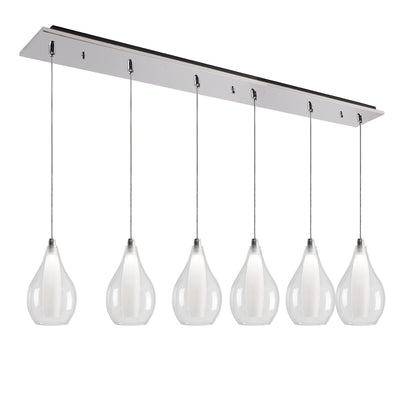 Victoria 42-in 6-Light Dimmable LED Multi Pendant