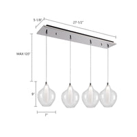 Victoria 29-in Aluminum Multi Pendant
