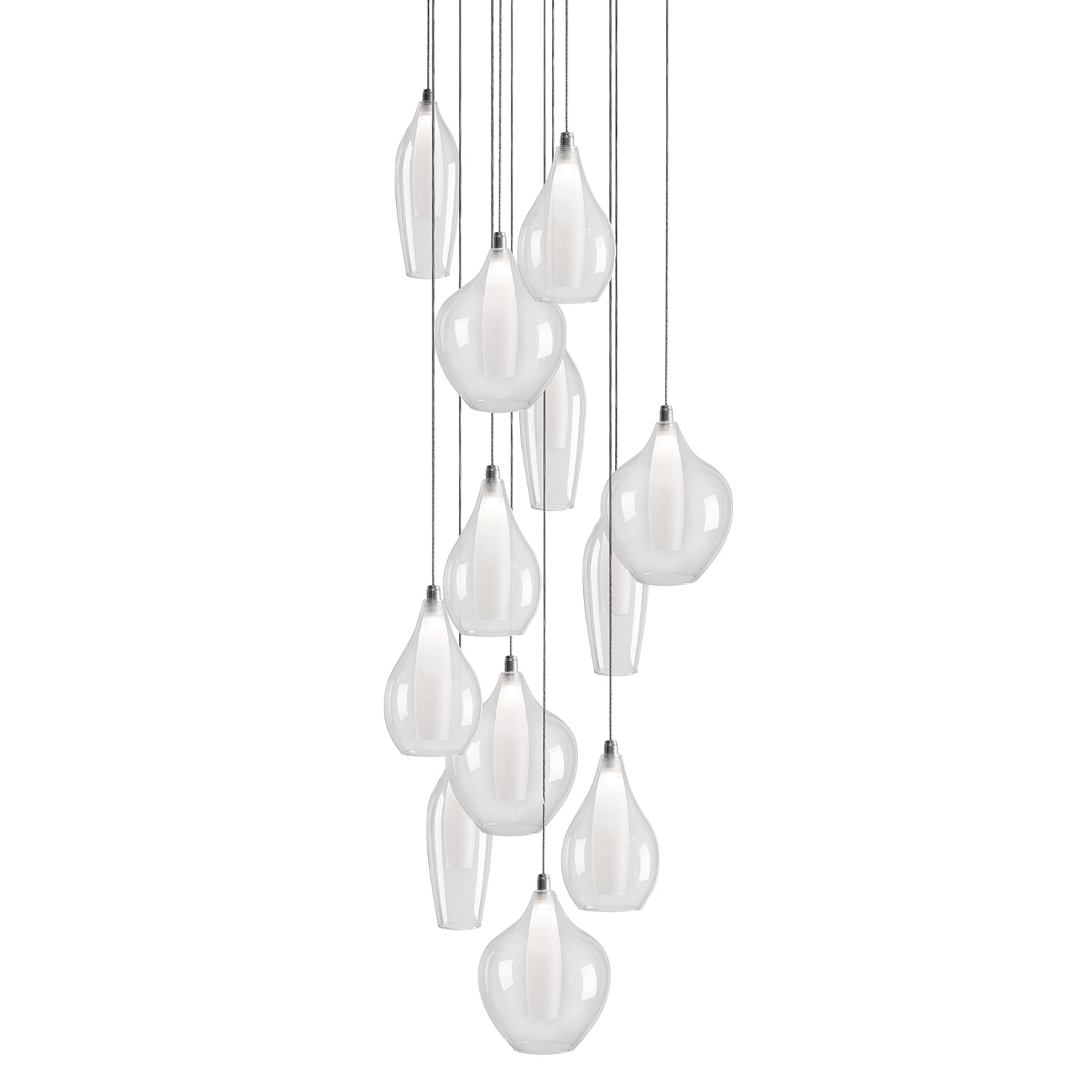 Victoria 12 Head Aluminum Multi Pendant