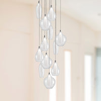 Victoria 12 Head Aluminum Multi Pendant
