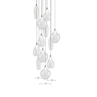 Victoria 12 Head Aluminum Multi Pendant
