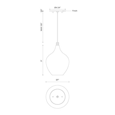 Victoria 7-in Aluminum Pendant