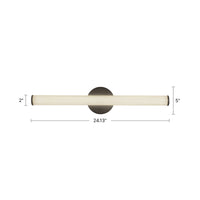 Vire 24-in Aluminum Steel Acrylic Wall Sconce