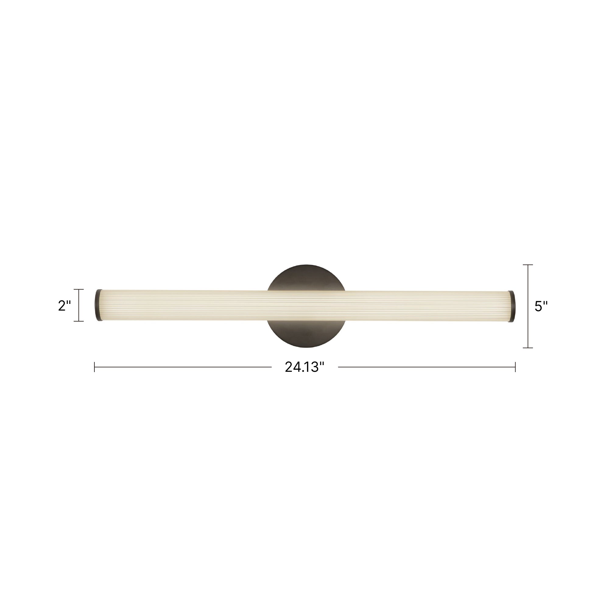 Vire 24-in Aluminum Steel Acrylic Wall Sconce