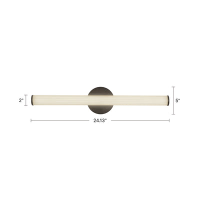 Vire 24-in Aluminum Steel Acrylic Wall Sconce
