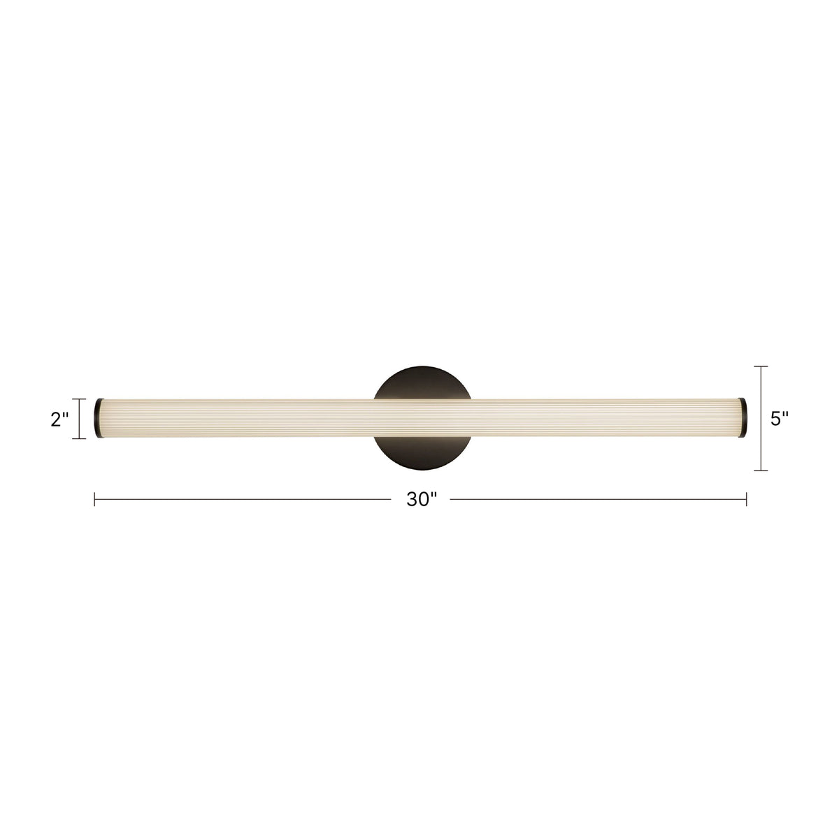 Vire 30-in Aluminum Steel Acrylic Wall Sconce