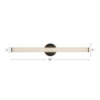 Vire 30-in Aluminum Steel Acrylic Wall Sconce
