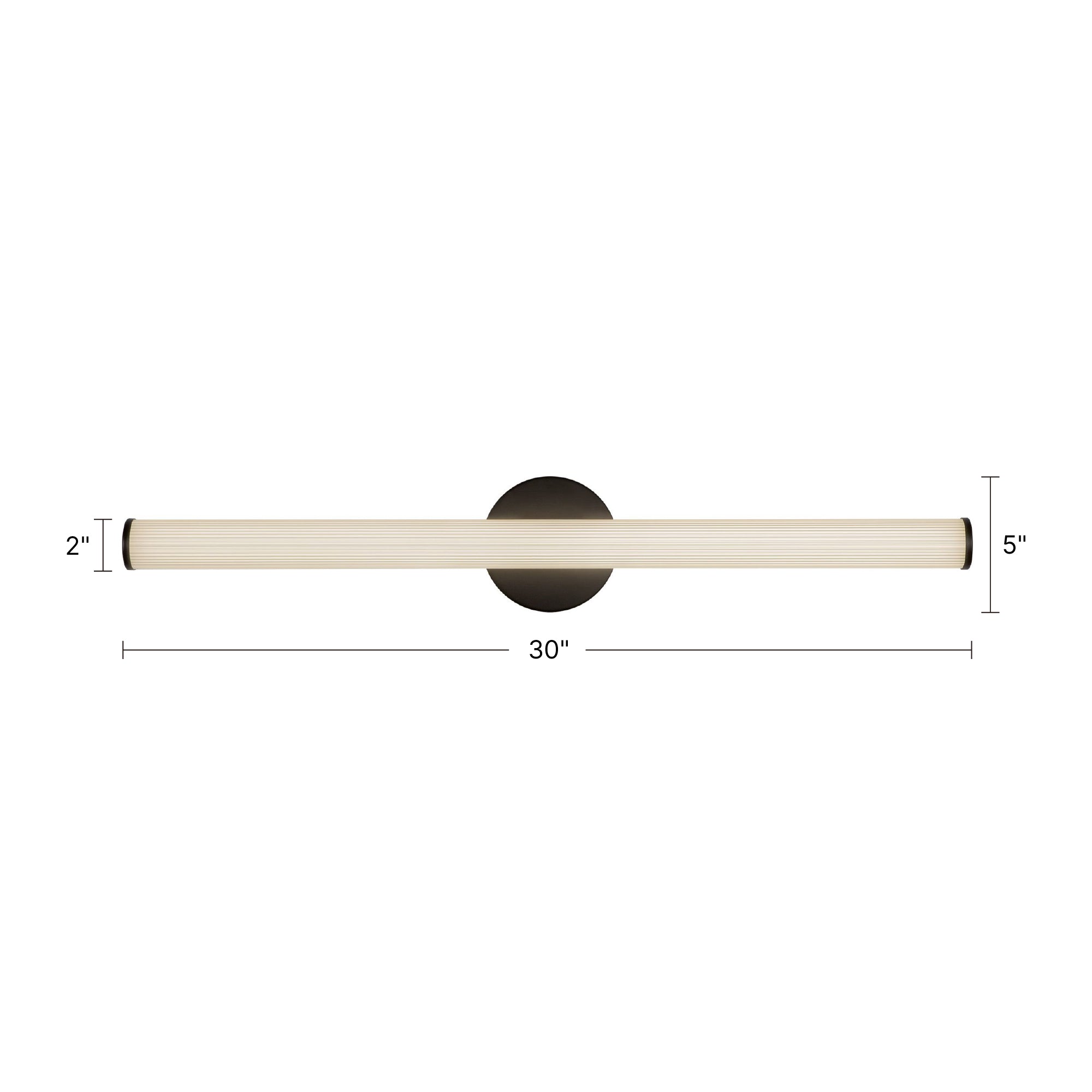 Vire 30-in Aluminum Steel Acrylic Wall Sconce
