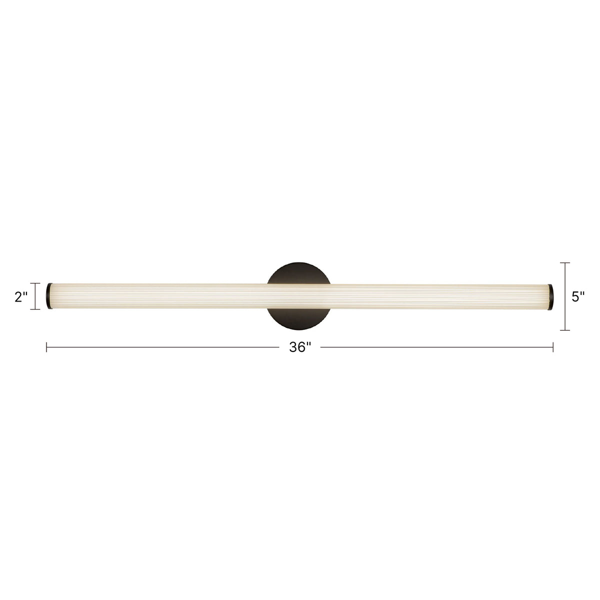 Vire 36-in Aluminum Steel Acrylic Wall Sconce
