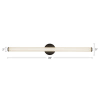 Vire 36-in Aluminum Steel Acrylic Wall Sconce